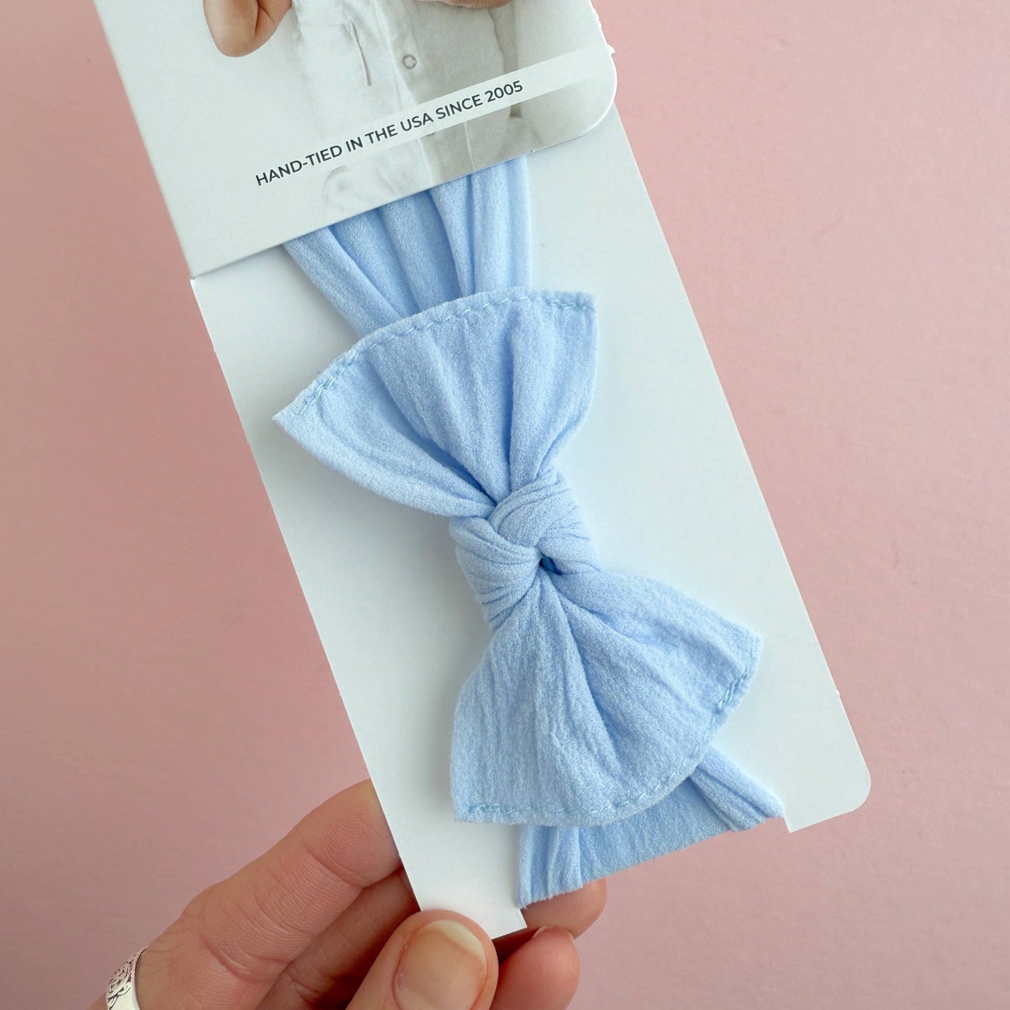 Baby Bling Itty Bitty Knot small soft nylon bow headband