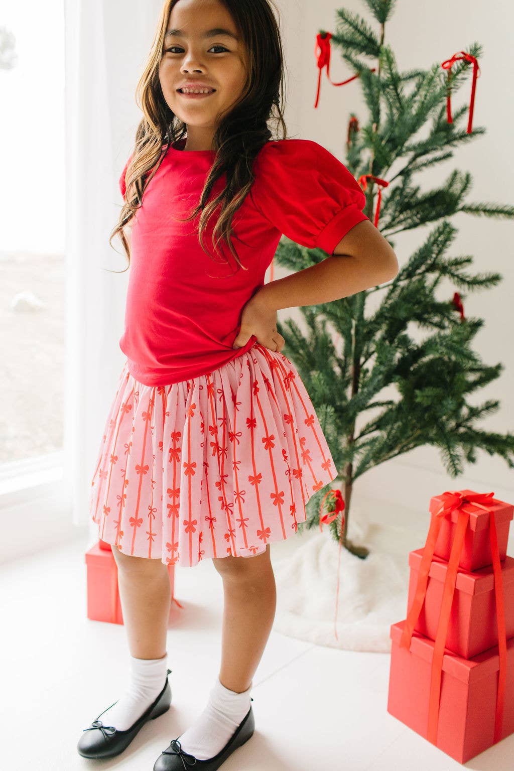 Puff Tee in Scarlet