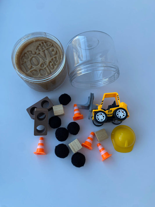 Construction Sensory Dough Double Jar