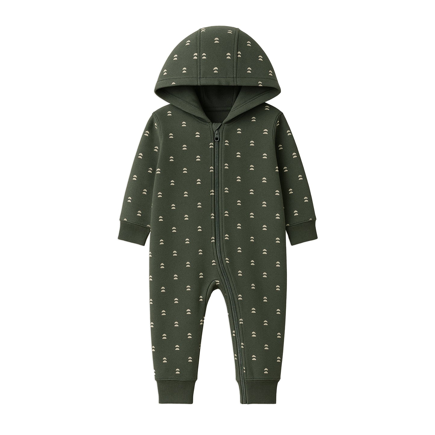 Greer Fleece Hooded Zipper Romper
