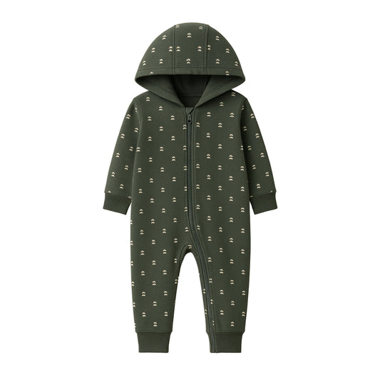 Greer Fleece Hooded Zipper Romper