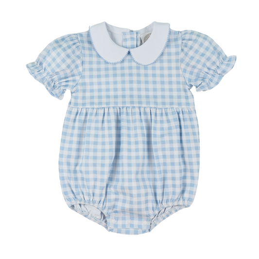Blue Gingham Girls  Collins Classic Bubble