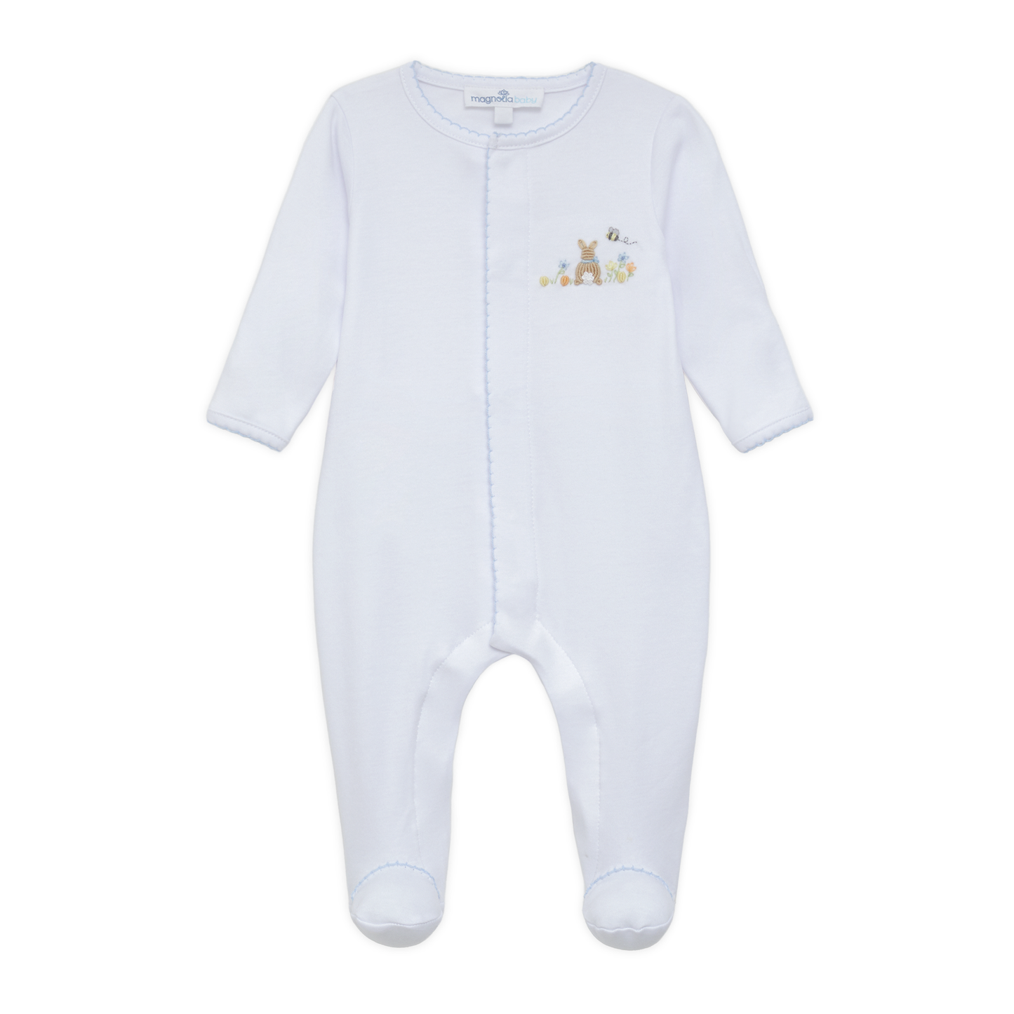 Bunny's Basket Footie - Light Blue