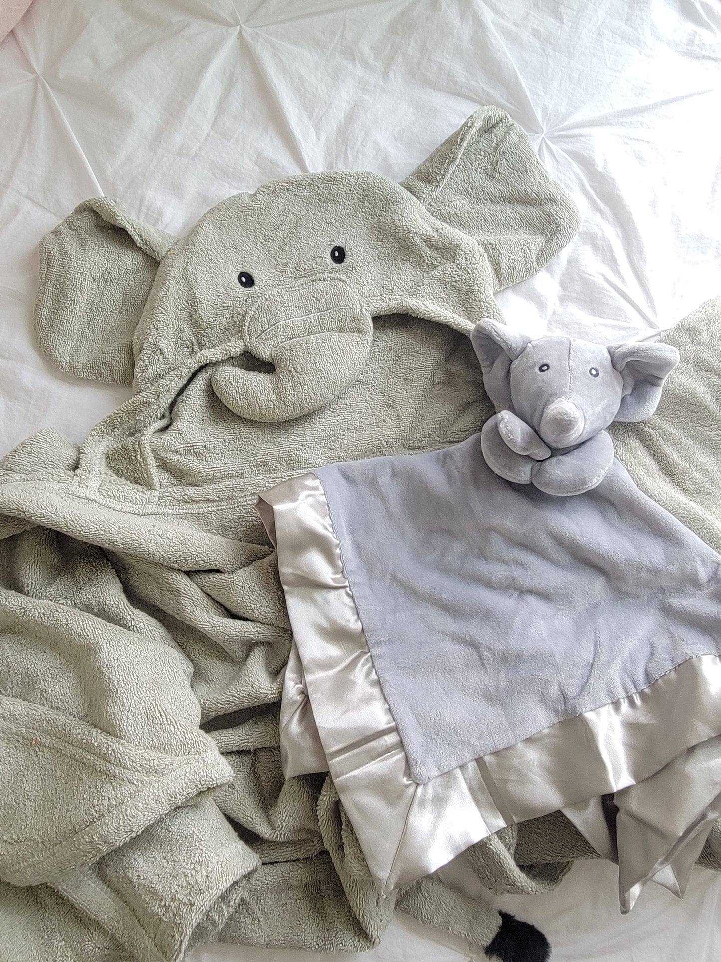 Elephant Lovey security blanket for travel and bedtime