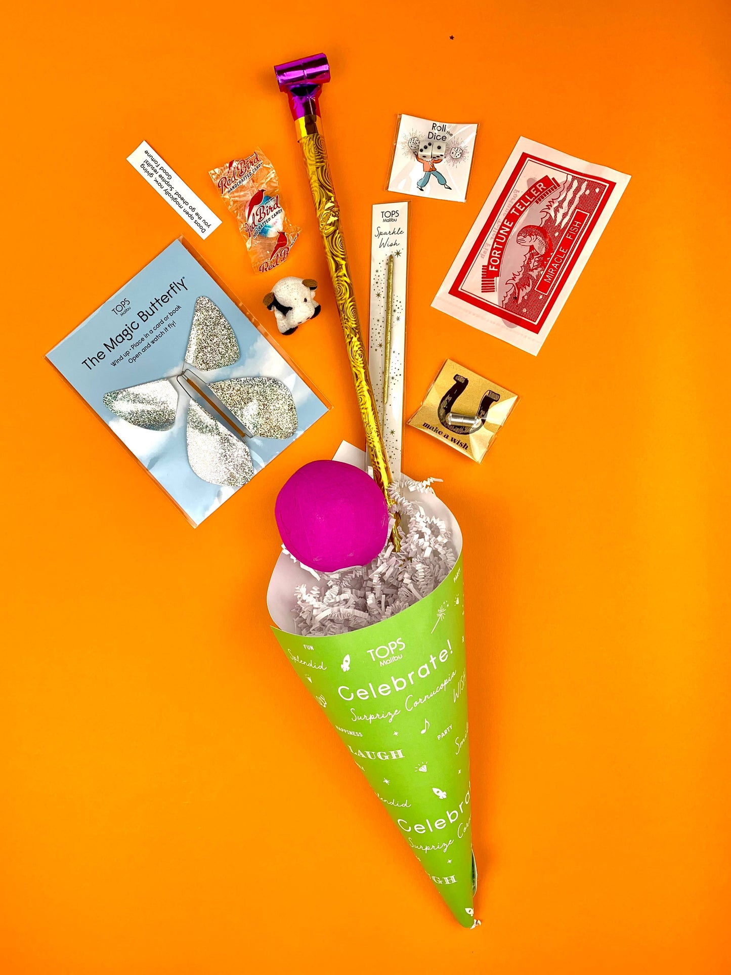 Surprise 16" Cornucopia - "Happy Birthday"