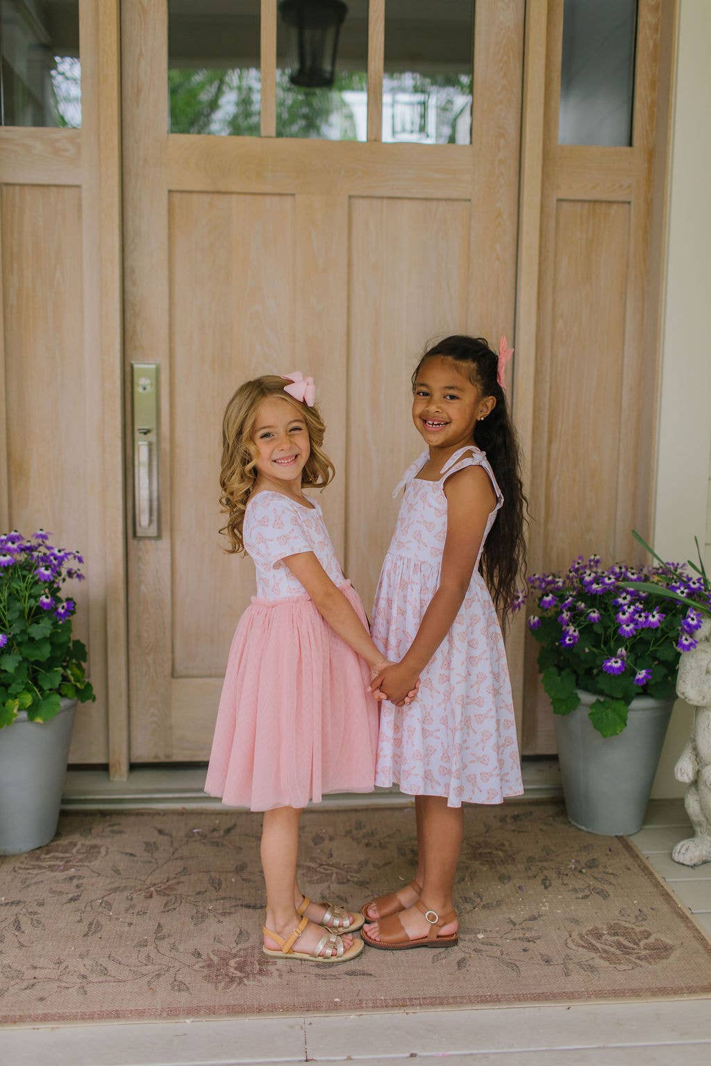 Valerie Dress in Ditsy Bunny | Girls Pocket Twirl Dress