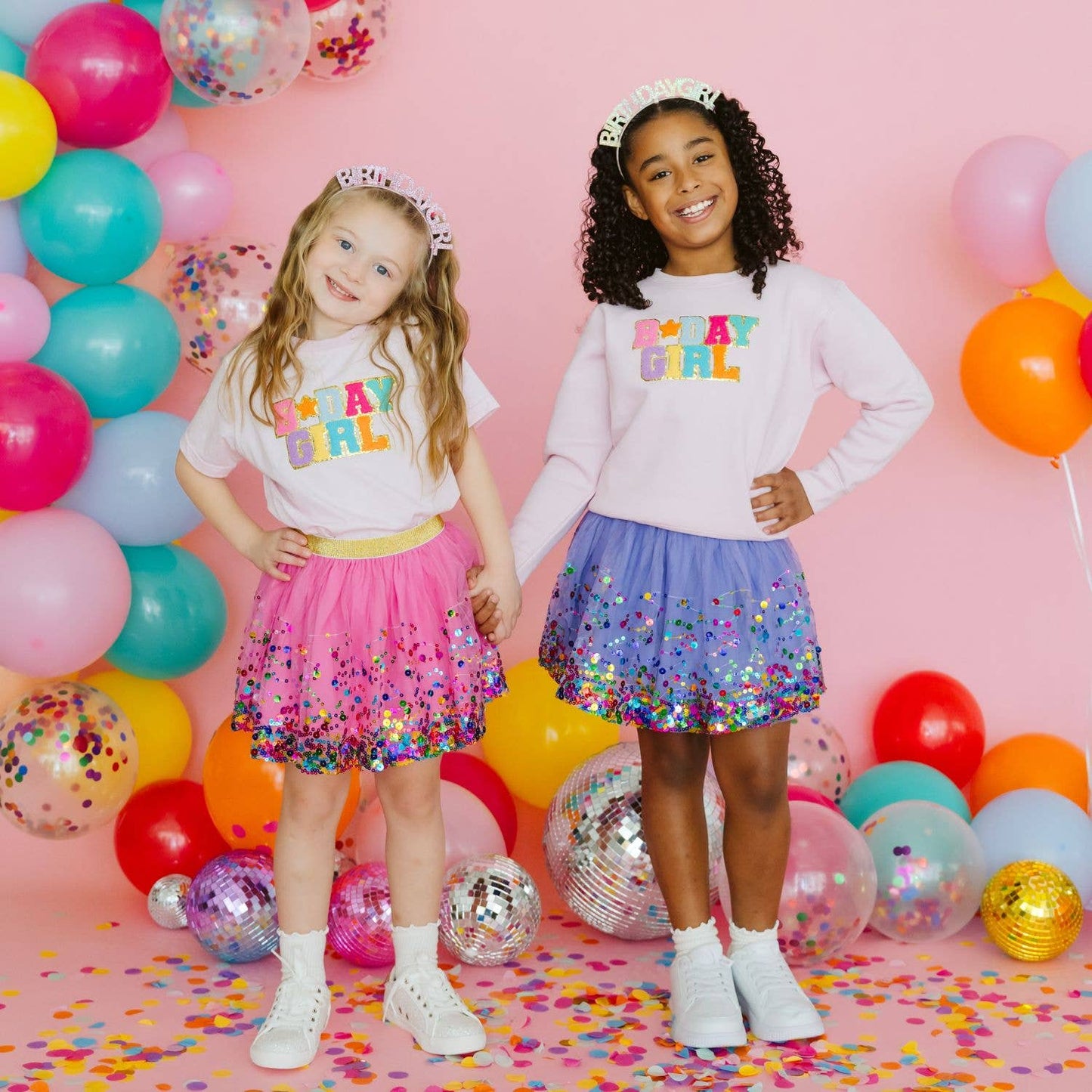 Pastel Rainbow Birthday Girl Headband