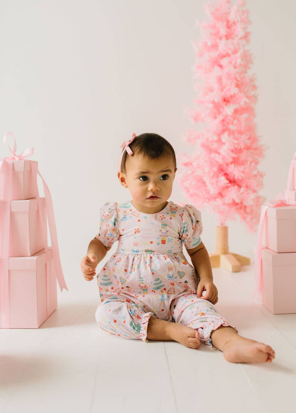 Puffed Rosie Romper in Sugar Plum