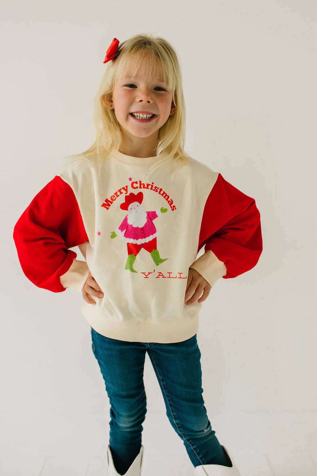 Cowboy Santa Raglan Sweatshirt | Mommy and Me | KIDS