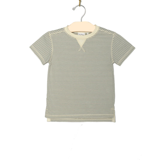 Whistle Patch Tee- Steel Stripe