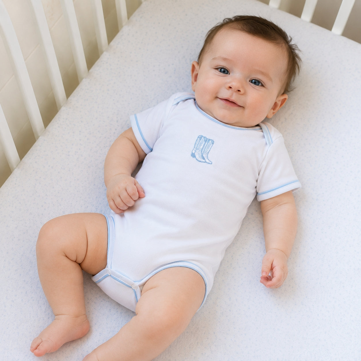Darling Cowboy Boots Bodysuit Blue