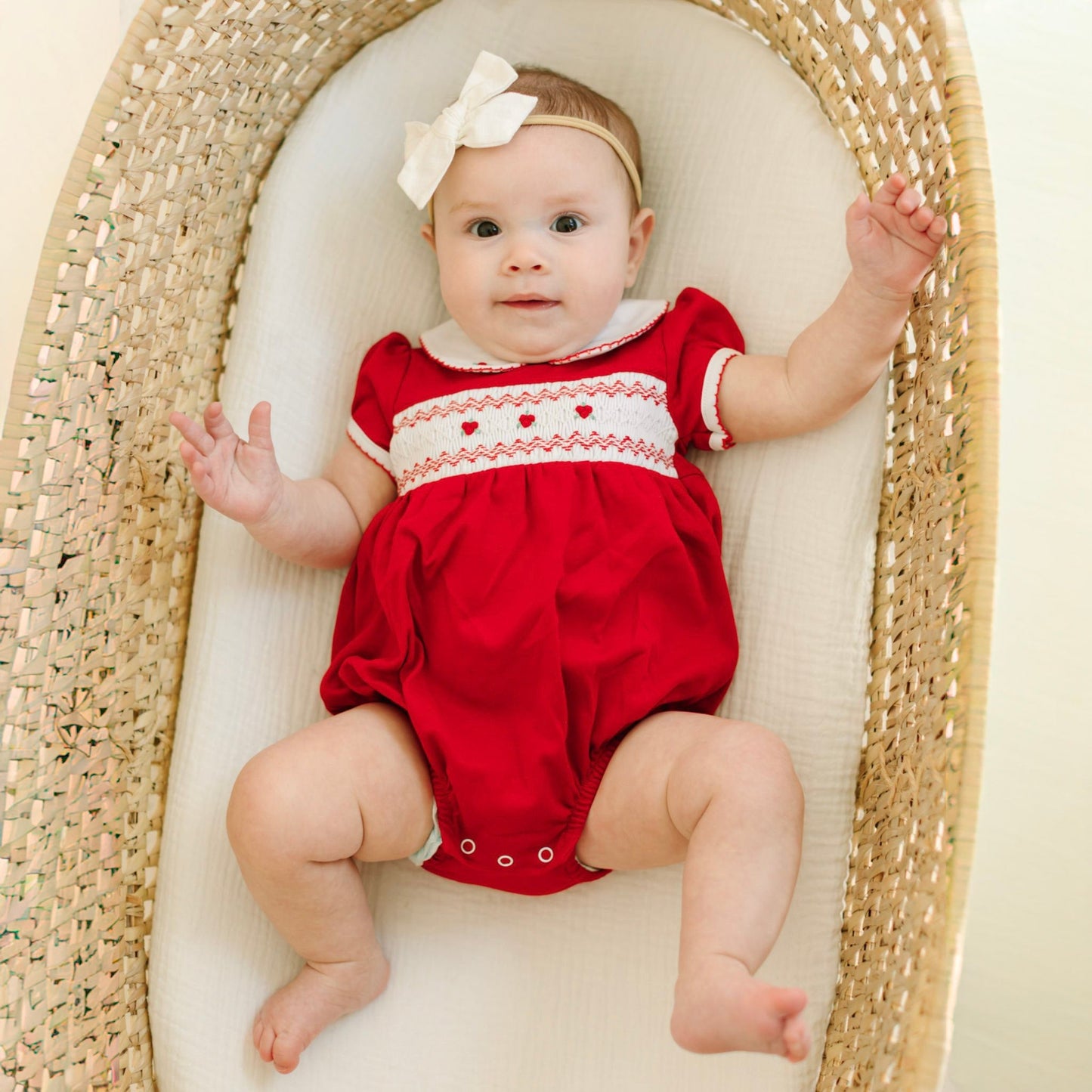 Chris and Eve's Classic Smocked Collared Bubble Girl