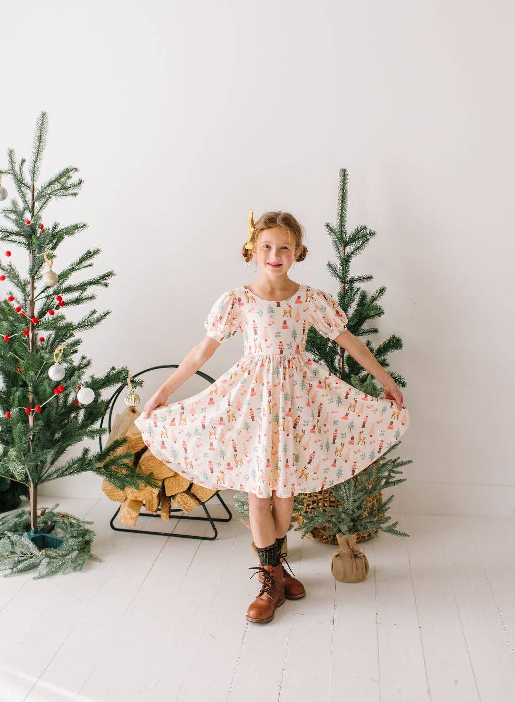Puff Dress in Nutcracker | Girls Christmas Dress