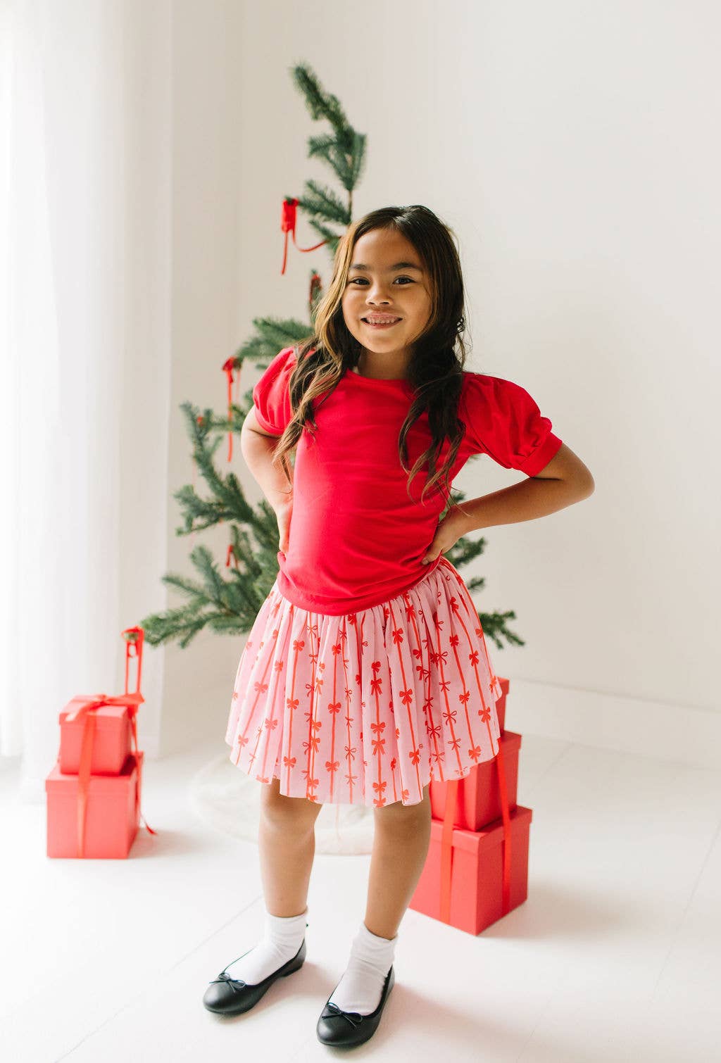 Puff Tee in Scarlet