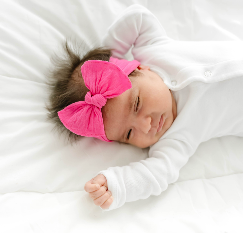 Baby Bling Itty Bitty Knot small soft nylon bow headband