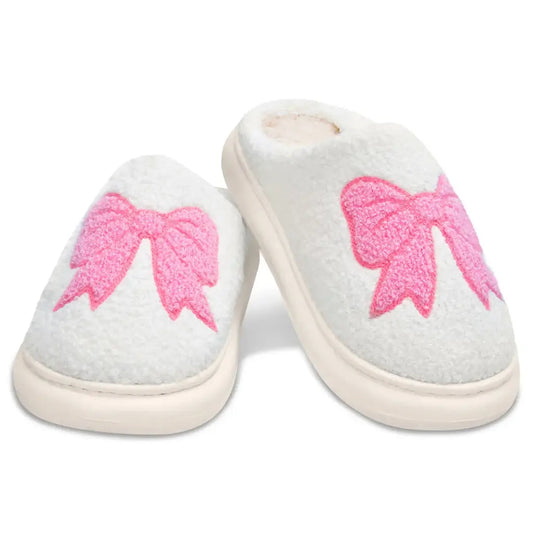 iscream White Cozy Bows Slippers