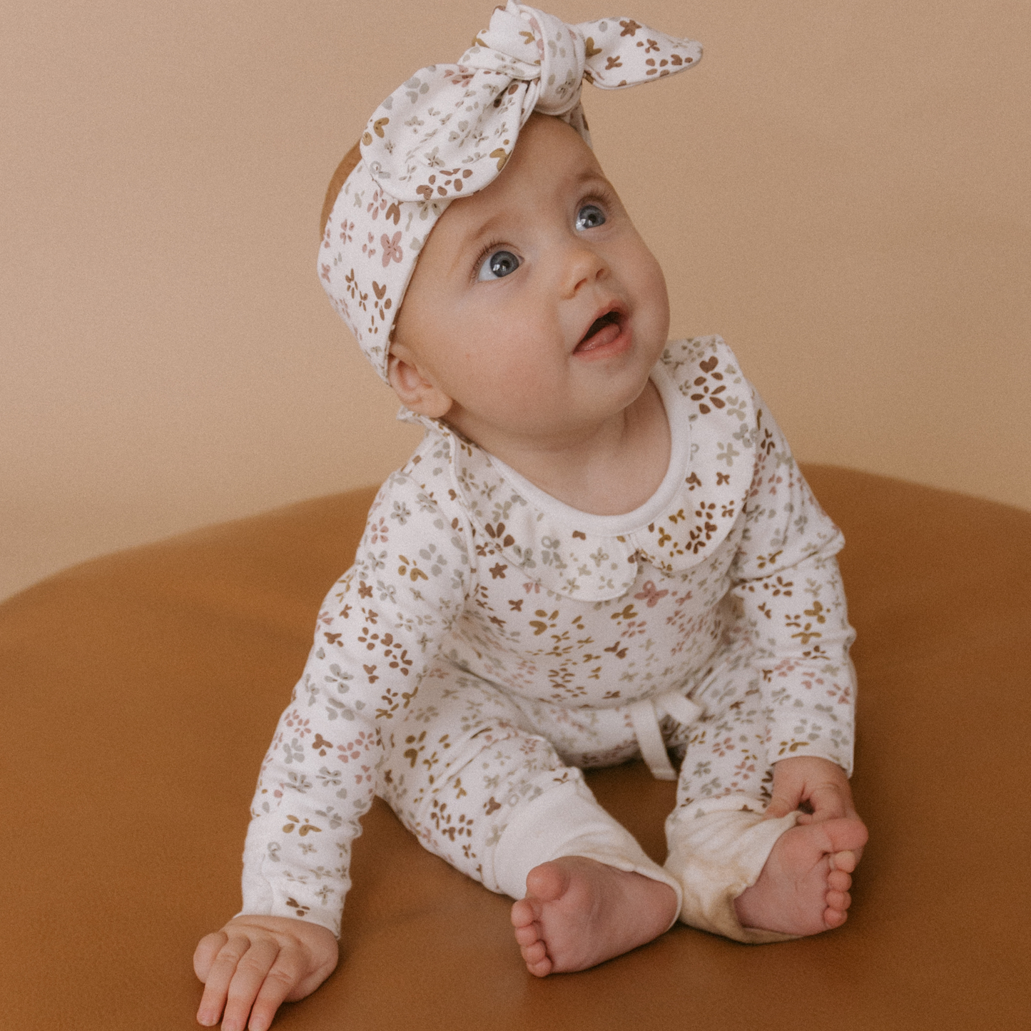 Organic Ruffle Onesie & Pants Set - Garden