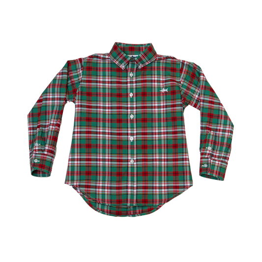 Carter Oxford Shirt - Green Plaid