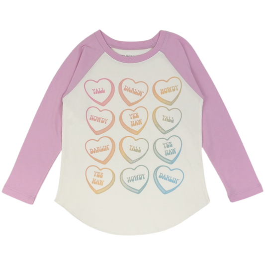 GIRLS RAGLAN TEE SWEETHEART