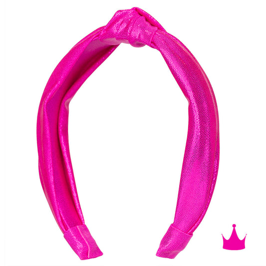 Top Knot Headband in Hot Pink Shimmer