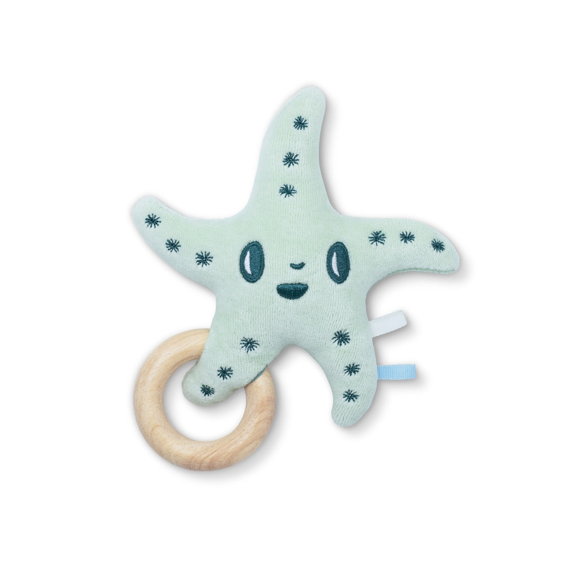Teal Sea Star Rattle