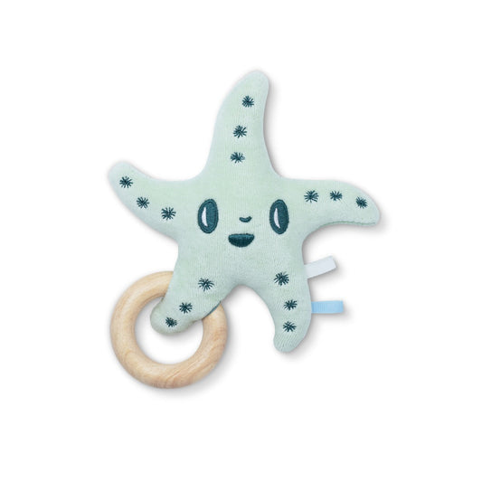 Teal Sea Star Rattle
