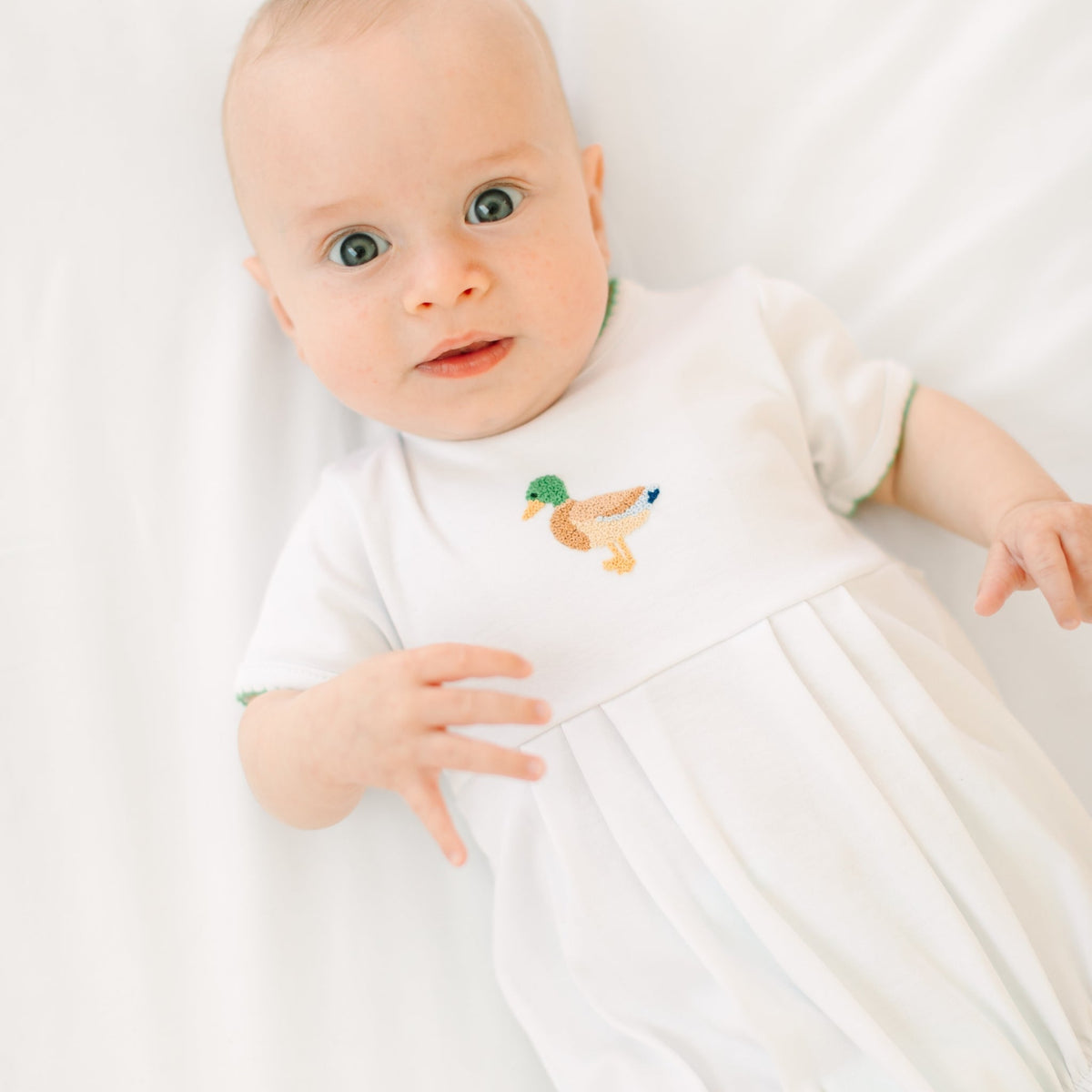 Mallard Moments Hand-Embroidered Boy Bubble