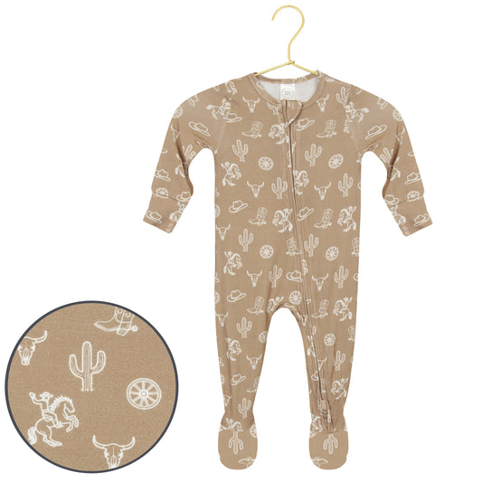 Wyatt Zipper Footies - Lou Lou & Company