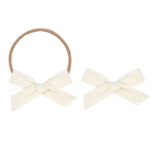 Classic Bow - Ivory Petite - Lou Lou & Company