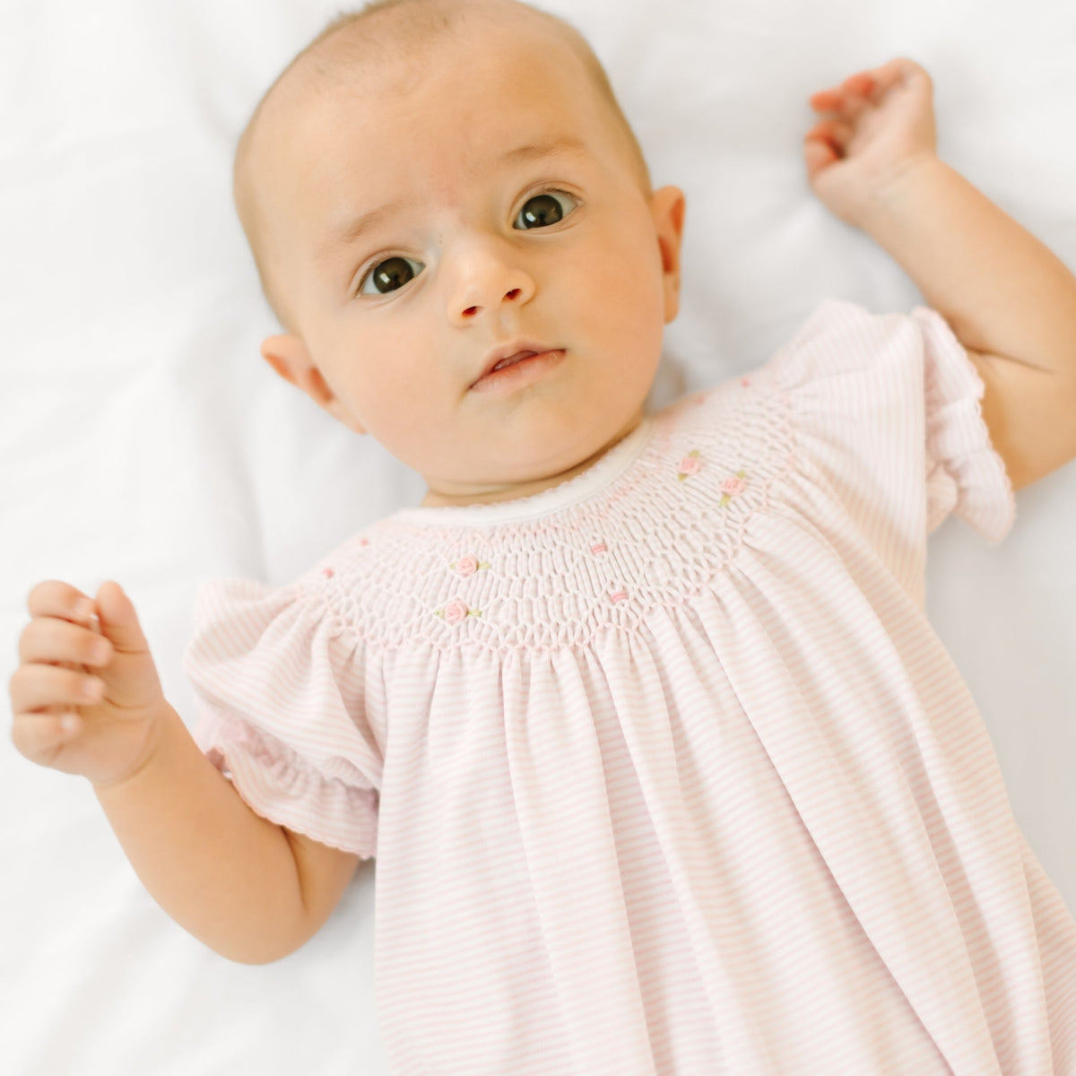 Magnolia Baby Anna Bishop Short Sleeve Bubble - Pink