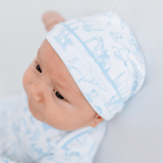 Magnolia Baby Wild West Toile Hat - Light Blue