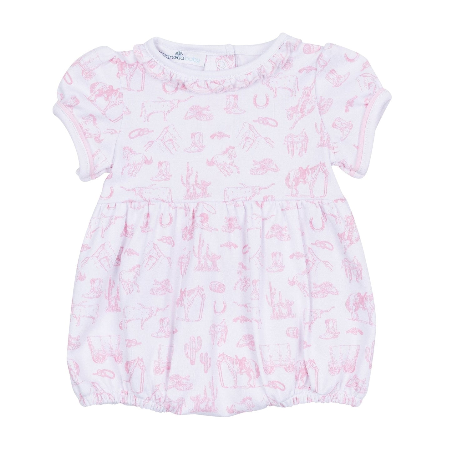 Wild West Toile Short Sleeve Girl Bubble